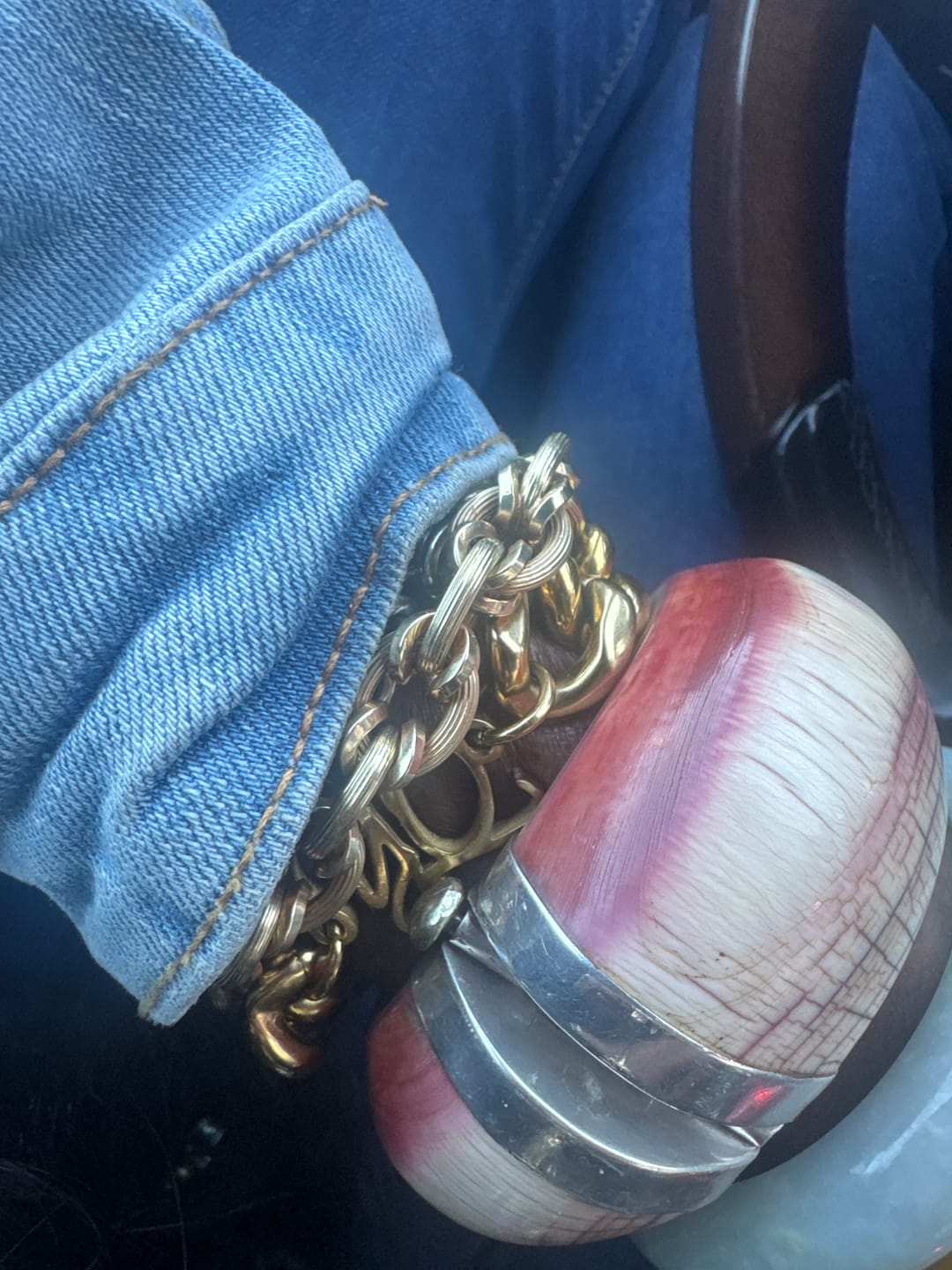 Customer photo review of Custom Initials | Adorn Cuban Bracelet (16mm)