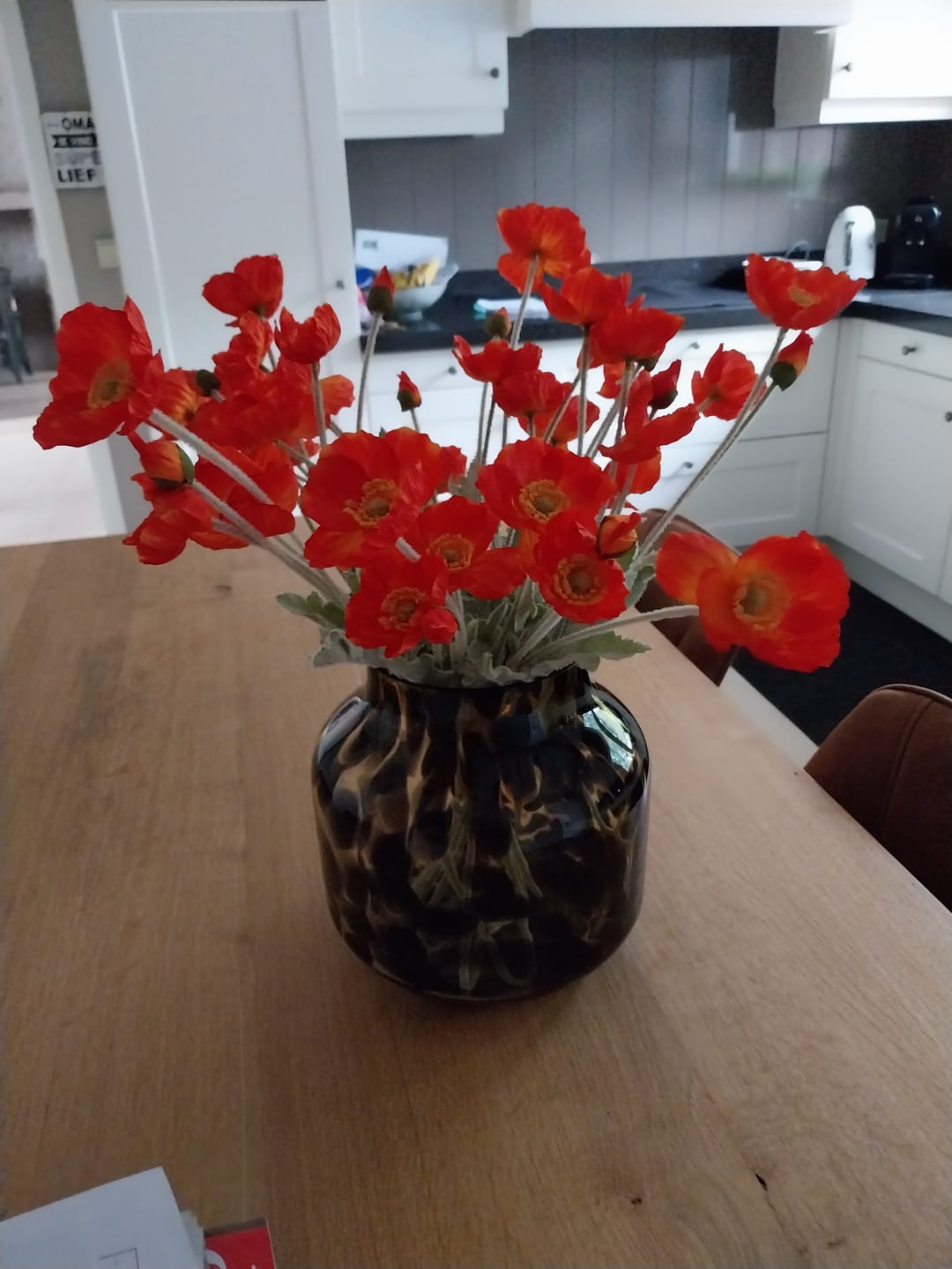 Customer photo review of Zijden Klaprozen - Oranje