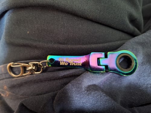 Customer photo review of 10mm Wrench Keychain