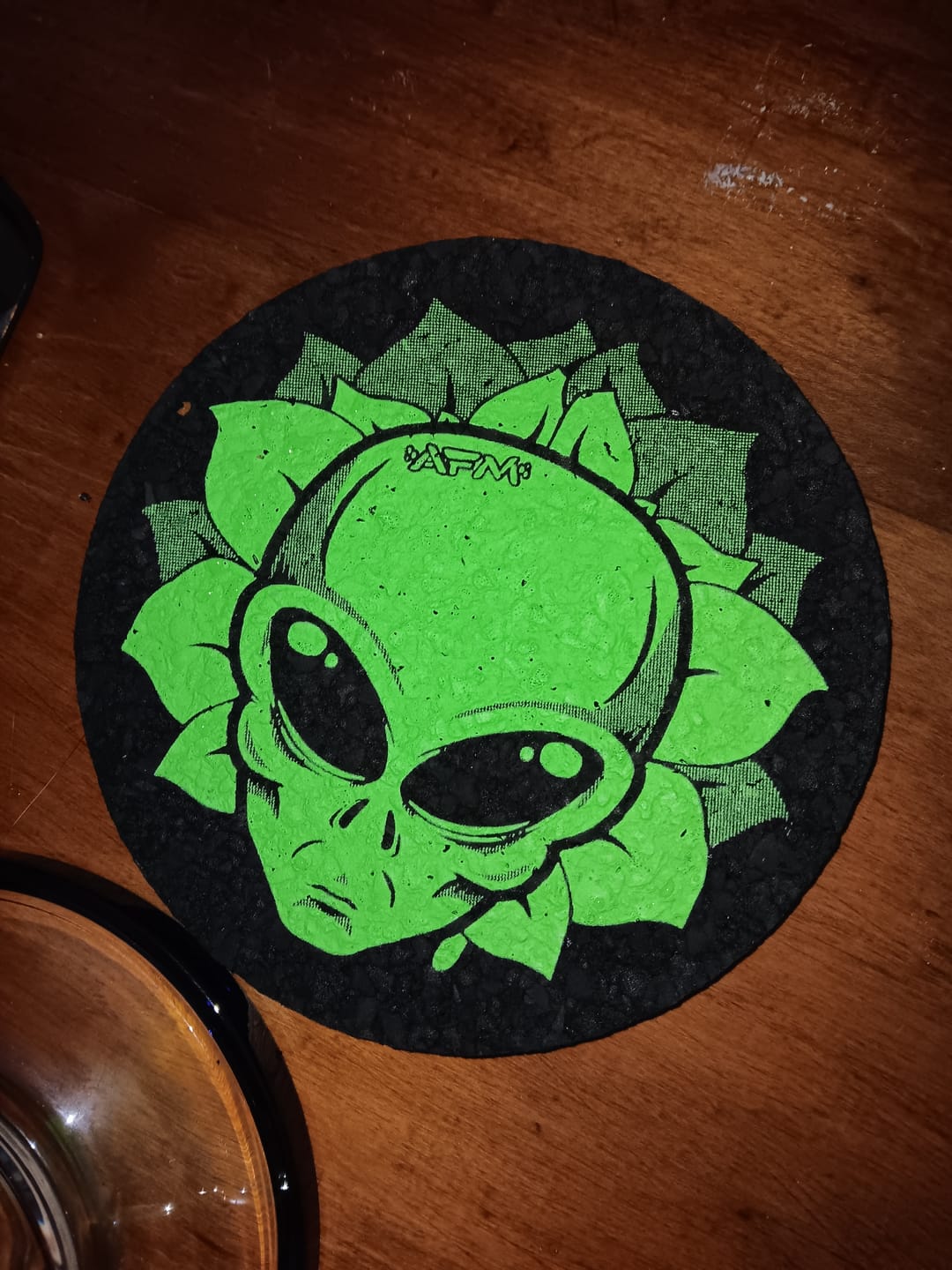 Customer photo review of 5" AFM Alien Head Circle Mood Mat
