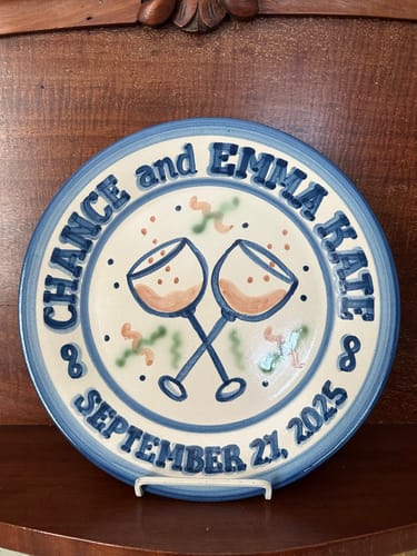 Customer photo review of Personalized Wedding Plate