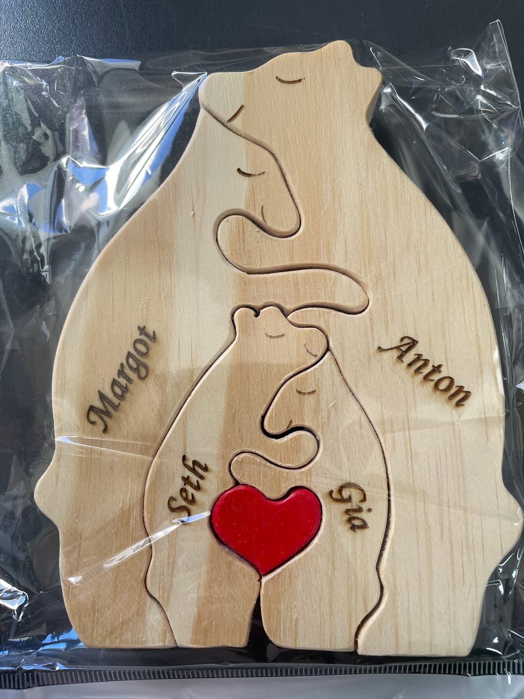 Customer photo review of 💥45% OFF FLASH SALE💥  Personalized Bear Family Wooden Puzzle