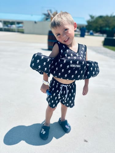 Customer photo review of Neoprene Kids Arm Float in Jagger