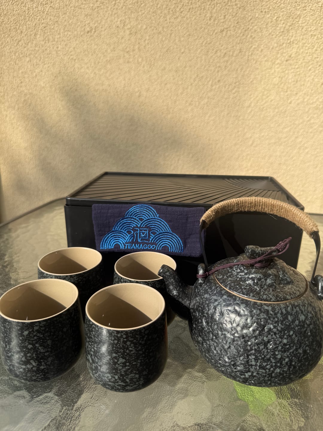 Customer photo review of Complete Japanese Tea Set Travel Set Obsidian