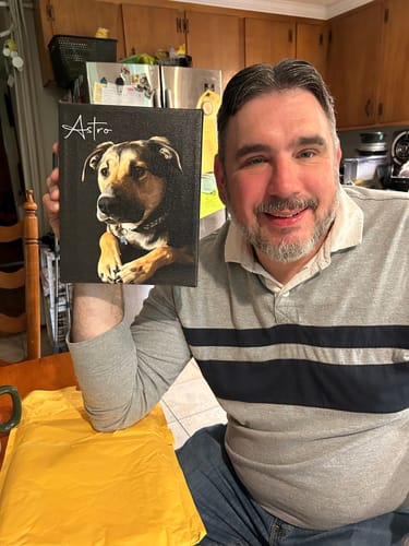 Customer photo review of Pet Art Canvas Wrap