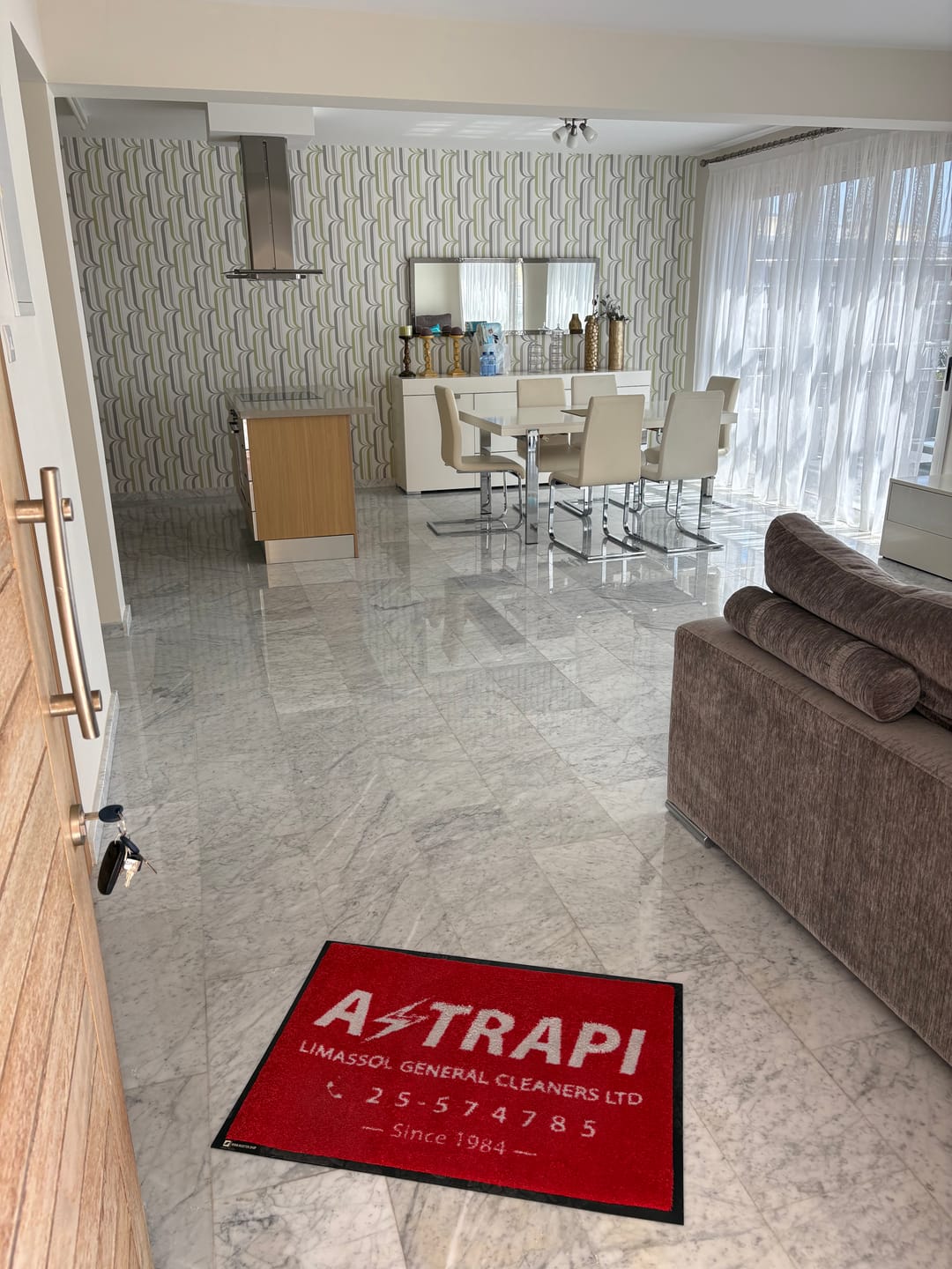 Customer photo review of Custom Indoor Logo Mat