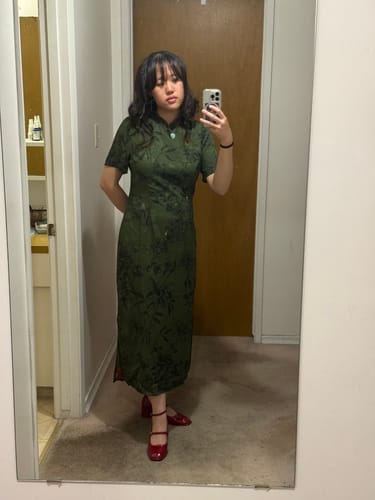 Customer photo review of Na Yao 娜瑶 New Chinese Style Floral Plus Size Qipao