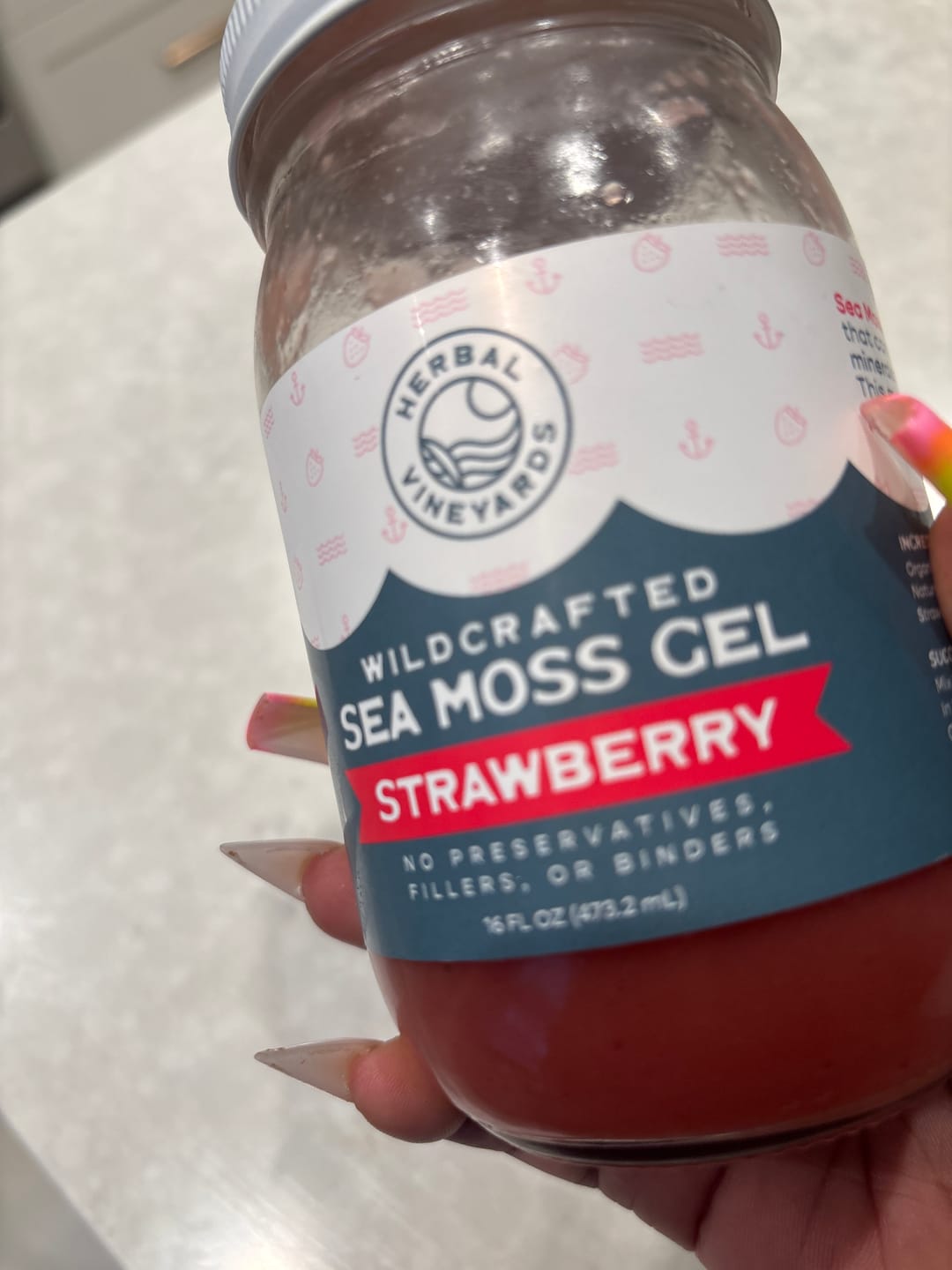 Customer photo review of EXCLUSIVE STRAWBERRY SEA MOSS GEL