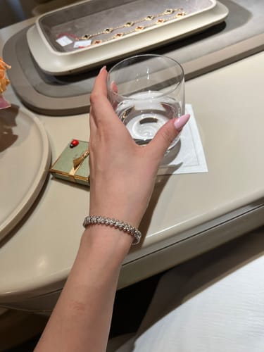 Customer photo review of CERBERUS Bangle with Moissanites White Gold Vermeil