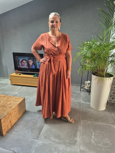 Customer photo review of La parfaite combi India en lin terracotta