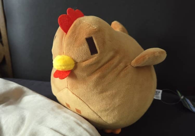 Customer photo review of Stardew Valley - Brown Chicken Pillow Plush