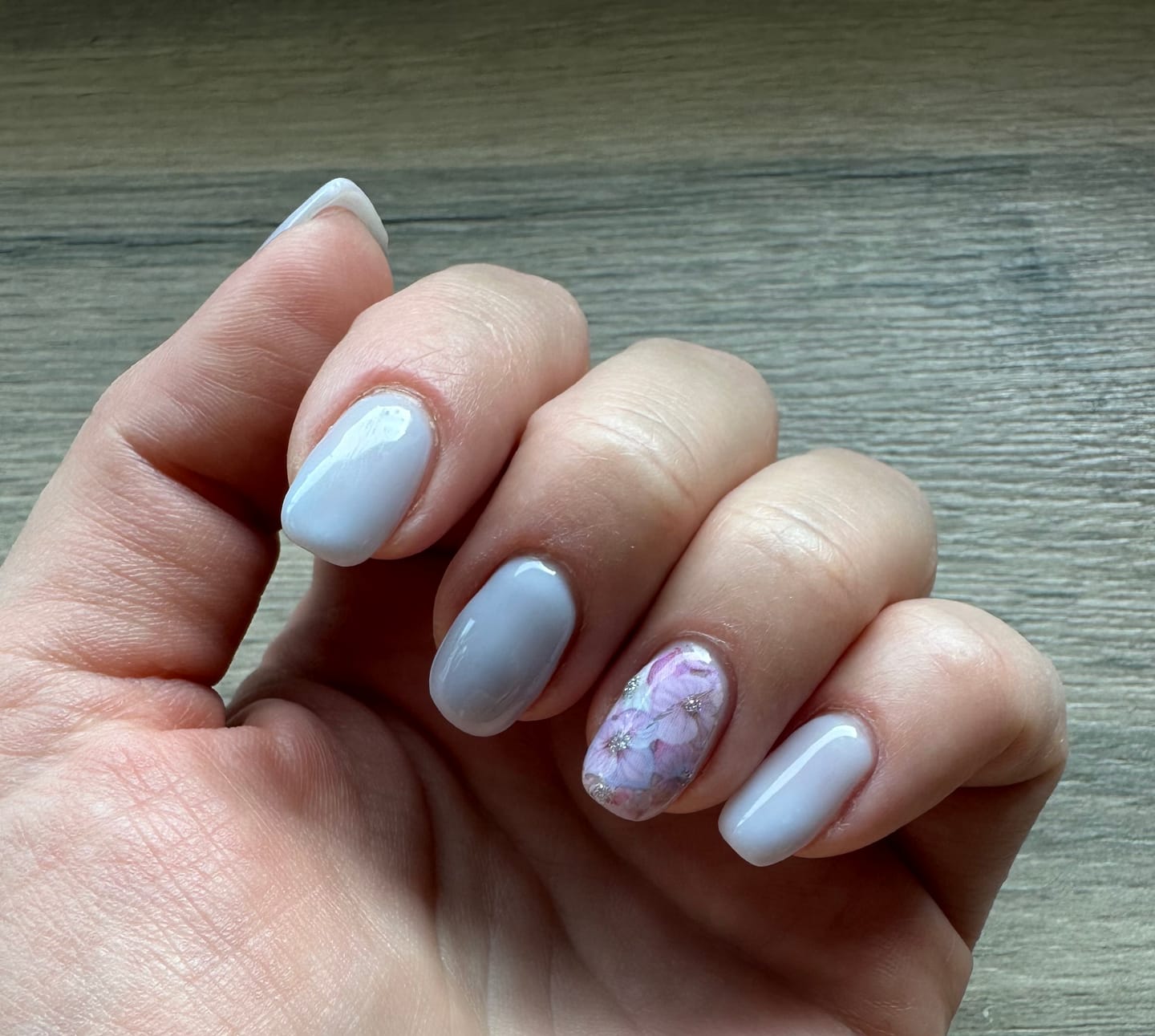 Customer photo review of Semilac Extend Care 5in1 819 Blue Sky