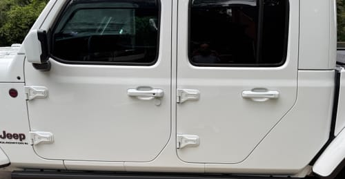 Customer photo review of JT Keyless Entry Prefinished Door Handles (4 Handles, Buttons)