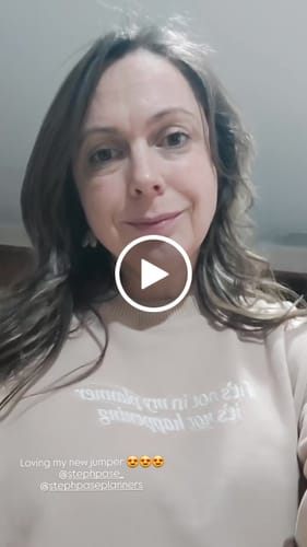 Customer video review of 'My Planner' Crew Neck Jumper - Latte