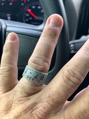 Customer photo review of Men's Silicone Duck Band Ring