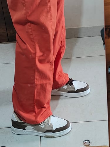 Customer photo review of SPENCER Peanut Brown Men's casual sneaker