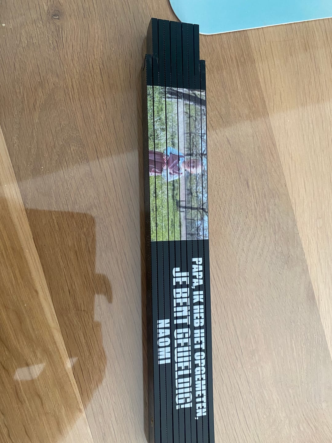 Customer photo review of Onze Papa - Gepersonaliseerde Duimstok voor Papa met Fotoupload