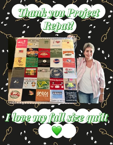 Customer photo review of Project Repat T-Shirt Quilt