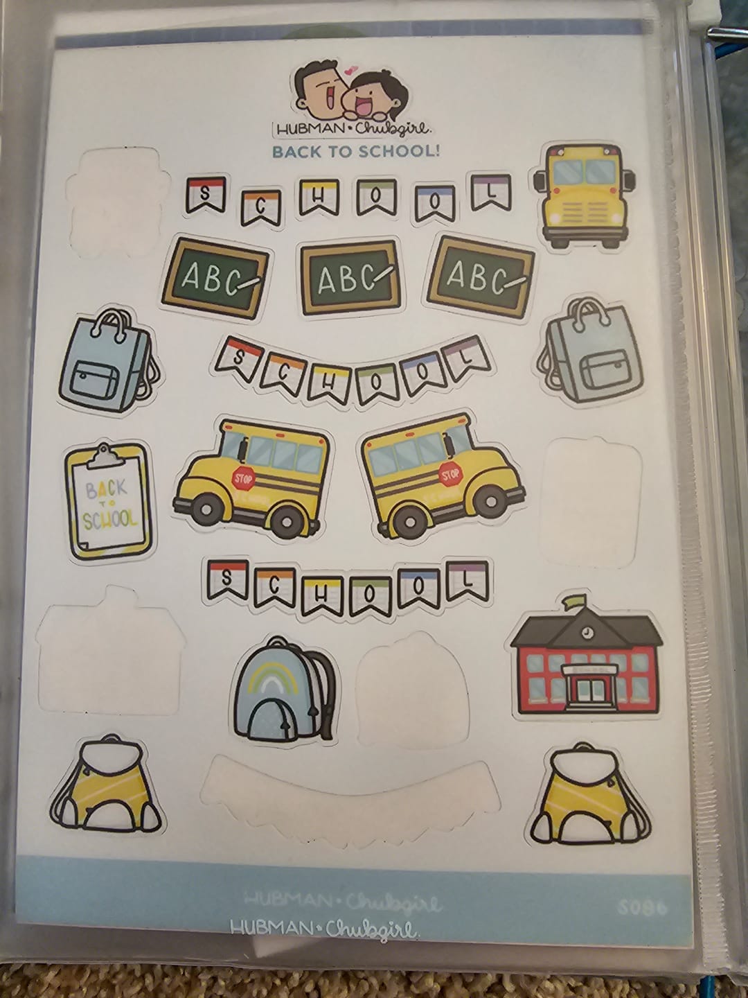 Customer photo review of Sticker Sheet - Back to School!