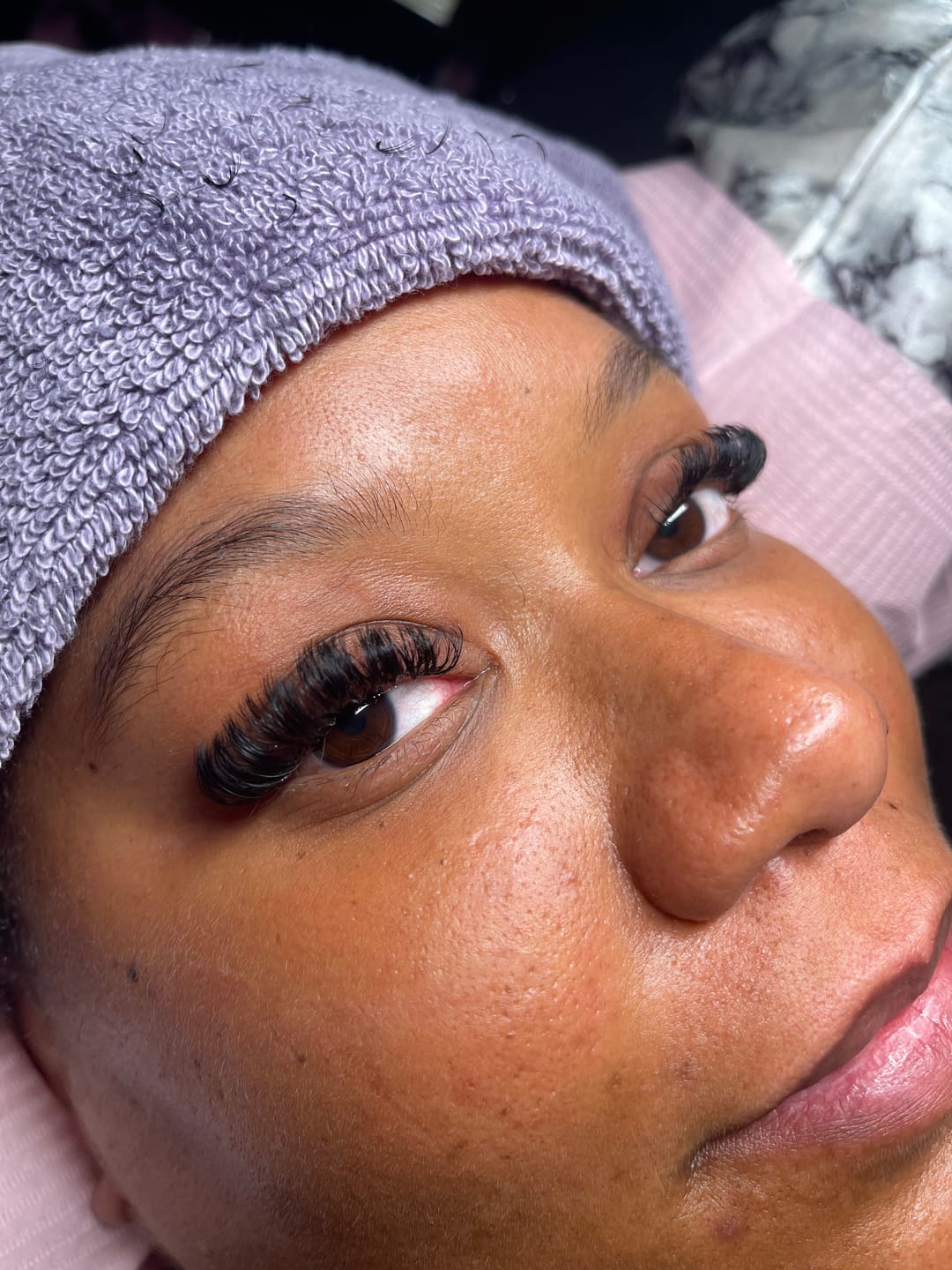 Customer photo review of Premium Eyelash Extensions 0.05mm
