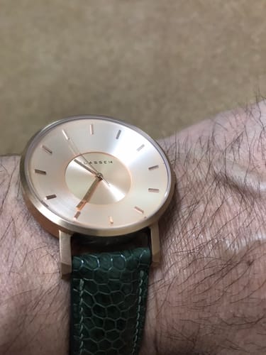 Customer photo review of フルグレインオーストリッチレッグレザー - モスグリーン