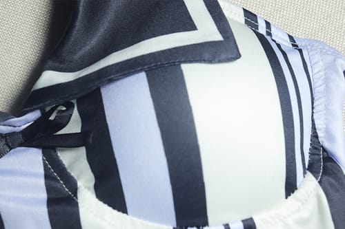 Customer photo review of Motionkiller Stripe Halter Top & Skirt Set