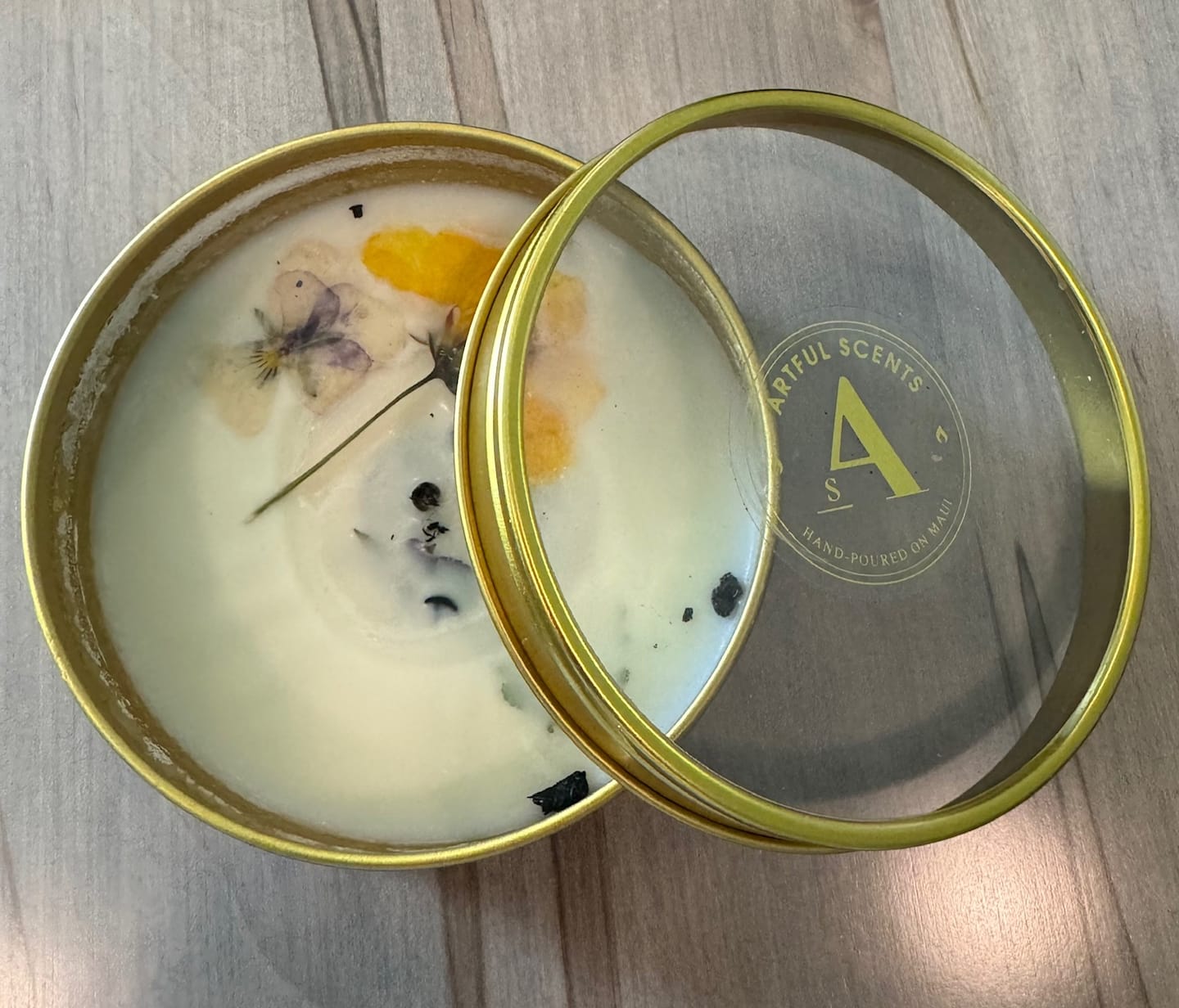 Customer photo review of Sea Salt + Orchid Candle