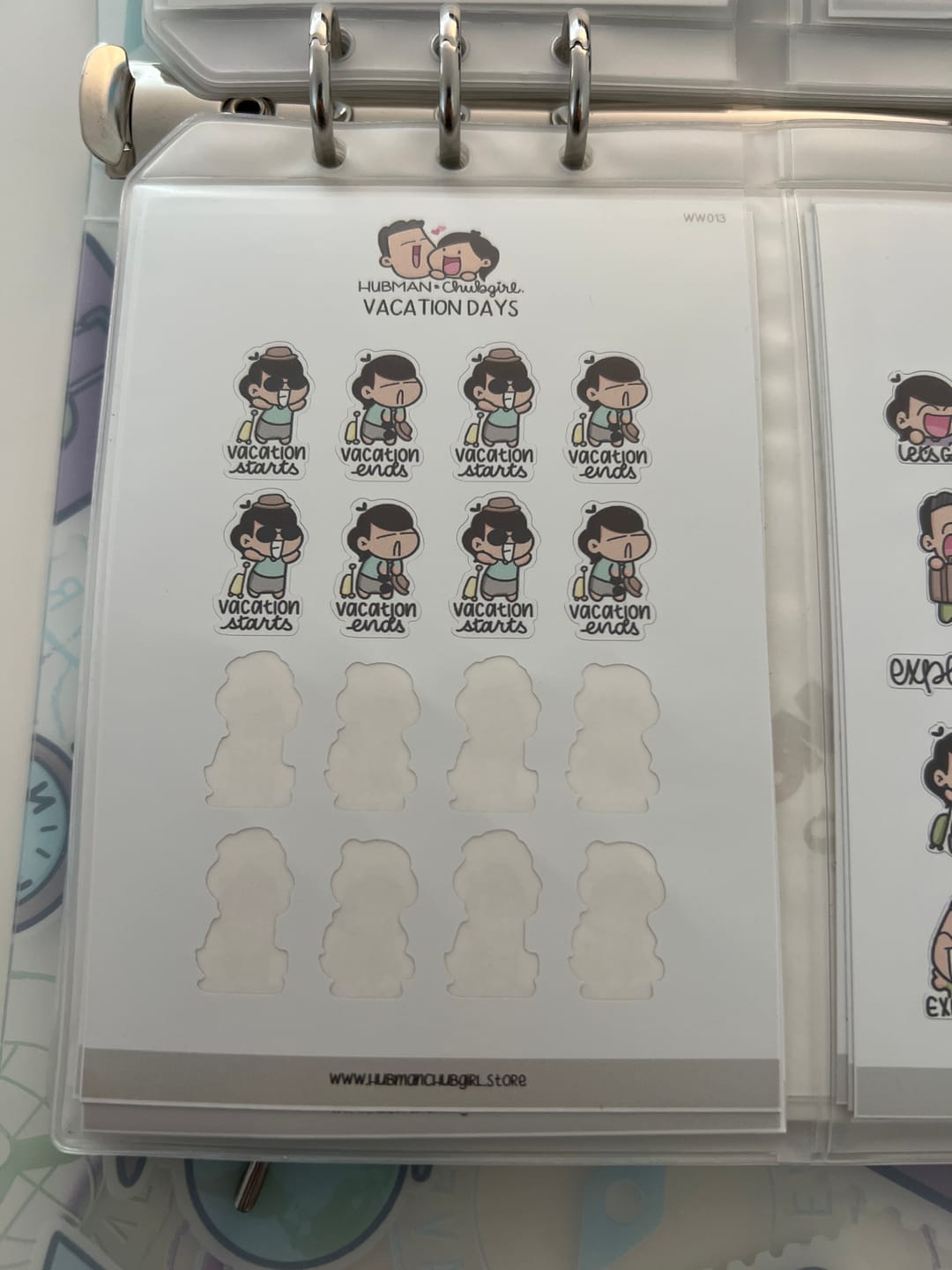 Customer photo review of Vacation Days Planner Stickers