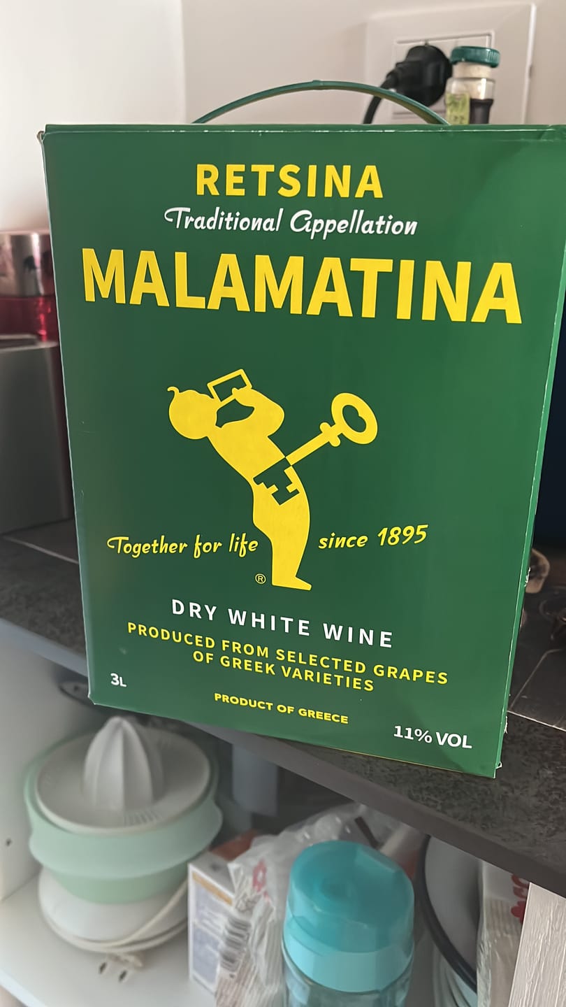 Customer photo review of Malamatina retsina - 3L