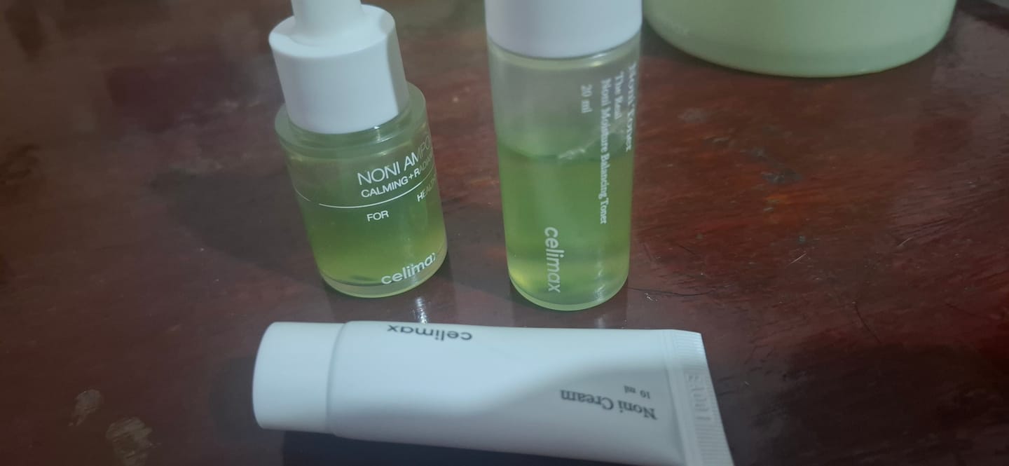 Customer photo review of Noni Starter Kit Calming + Radiance