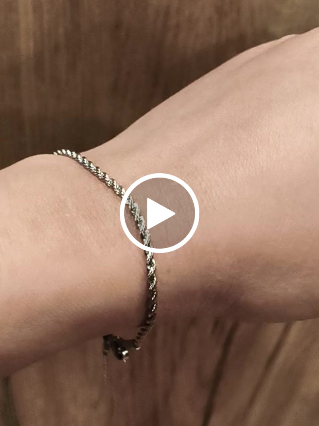Customer video review of Silver Rope Chain Bracelet