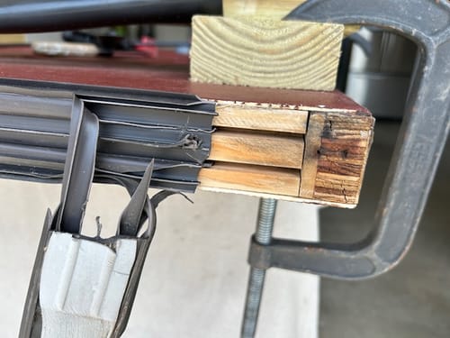 Customer photo review of 36" Pease Drive-On Steel Door Sweep