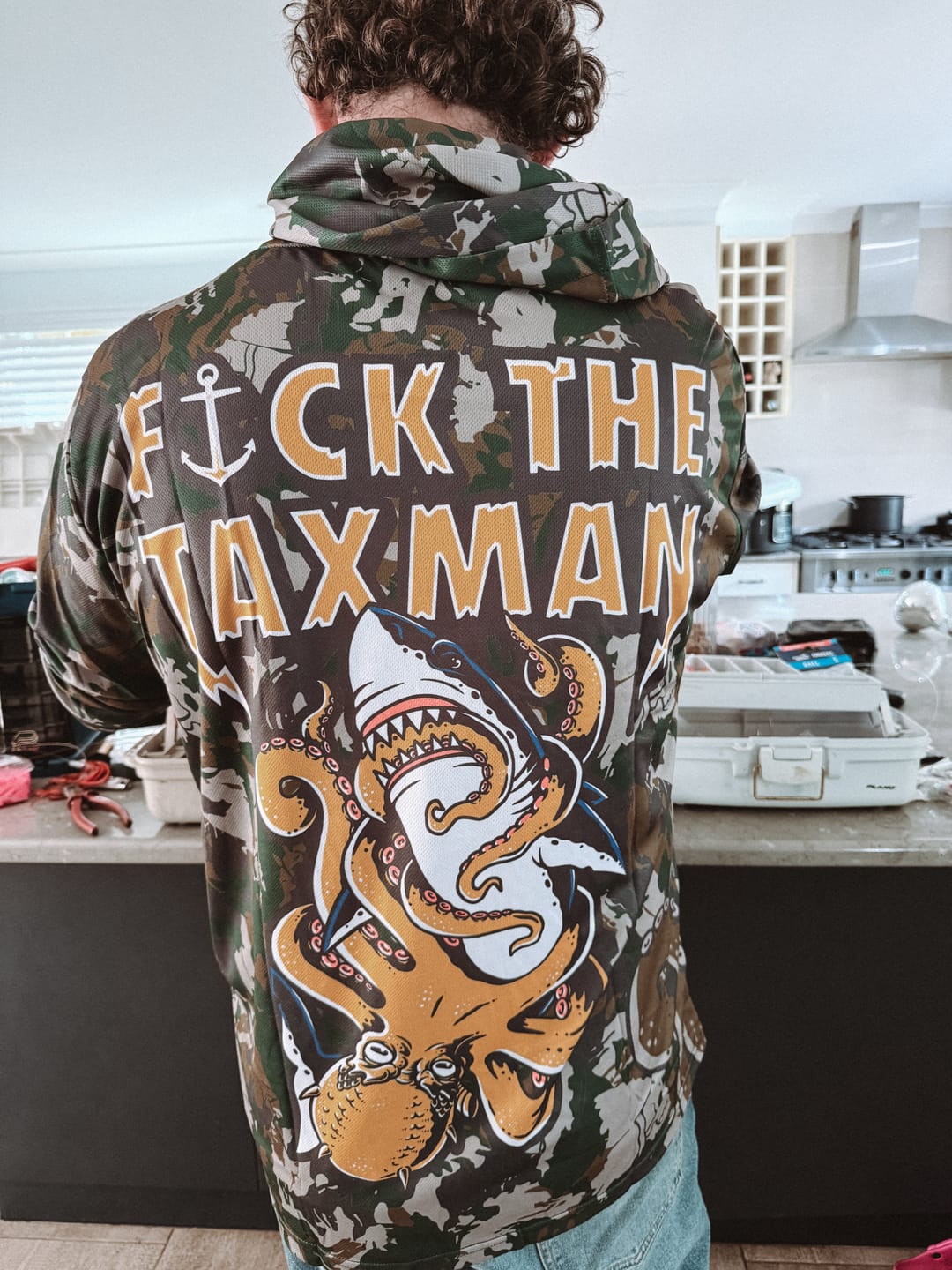 Customer photo review of THE KRAKEN Hooded Fishing Jersey