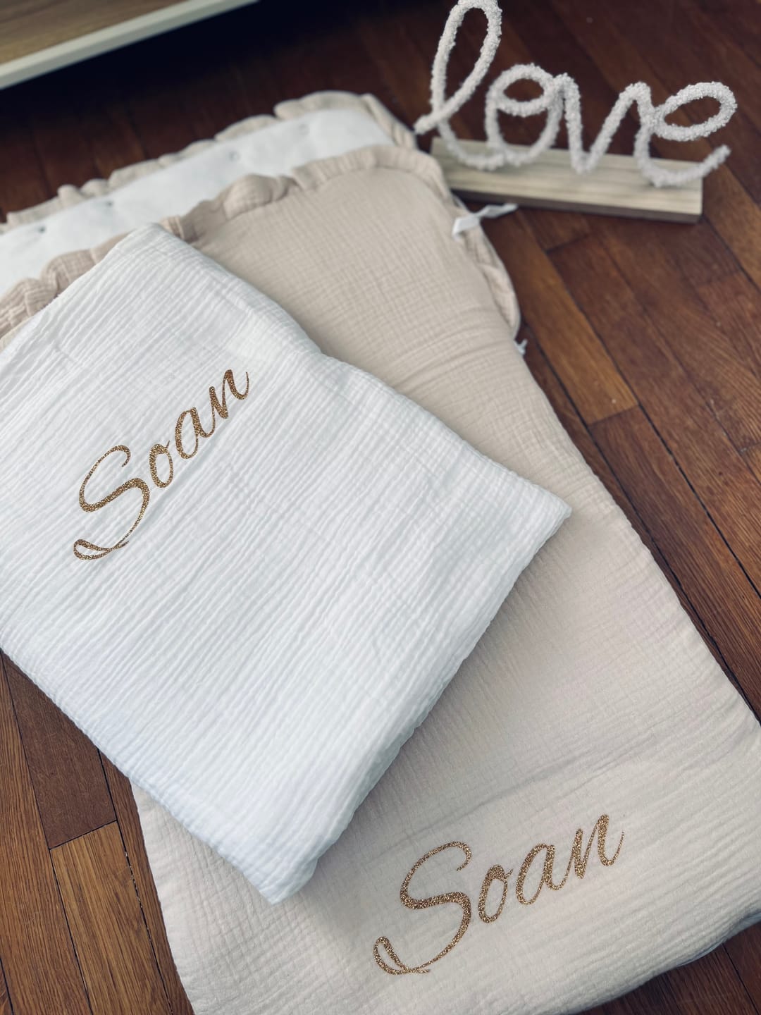 Customer photo review of Chancelière gaz de coton beige