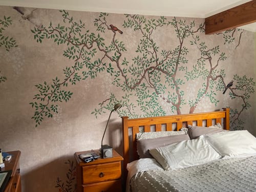 Customer photo review of Chinoiseries Tree - Custom Sized Wallpaper Mural (per m2)