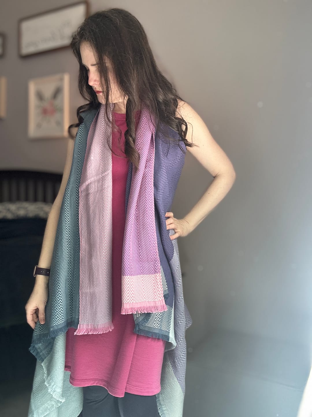 Customer photo review of PETITE COTTON Cape Candy Crush