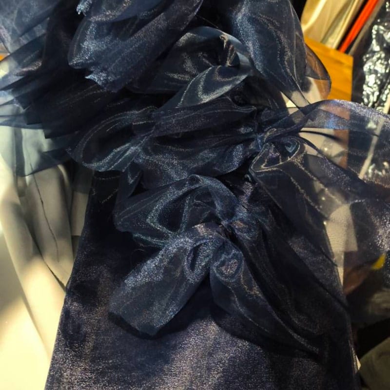 Customer photo review of Navy Blue Crystal Organza