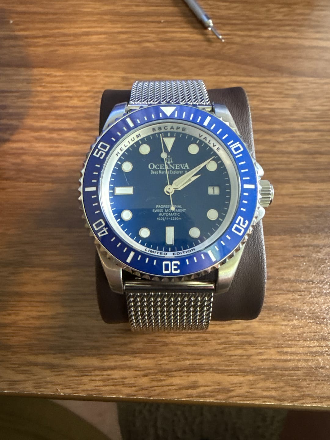 Customer photo review of Oceaneva Men's Deep Marine Explorer II 1250M Pro Diver Watch Blue