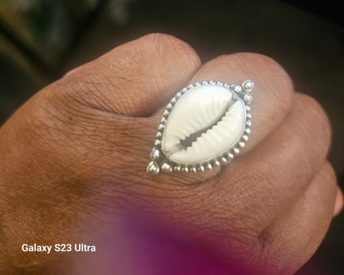 Customer photo review of Cowrie Shell Boho Ring Sterling Silver