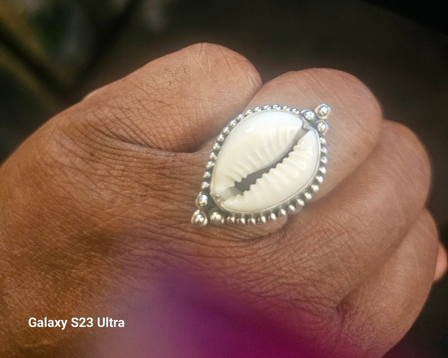 Customer photo review of Cowrie Shell Boho Ring Sterling Silver