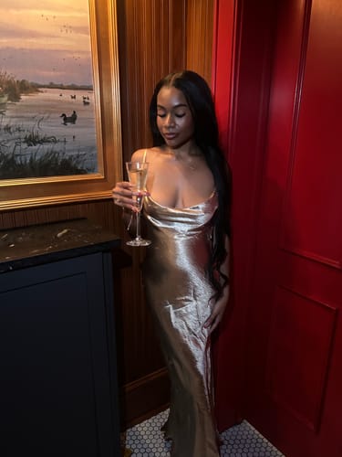 Customer photo review of Champagne Dress