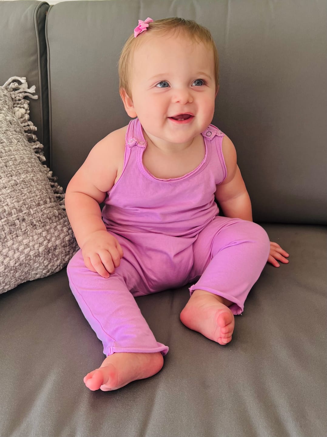 Customer photo review of Baby Romper Purple