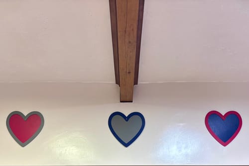 Customer photo review of Unfinished Wood 2 Layer Heart Shadowbox Shape | DIY Craft Cutout | up to 46" DIY