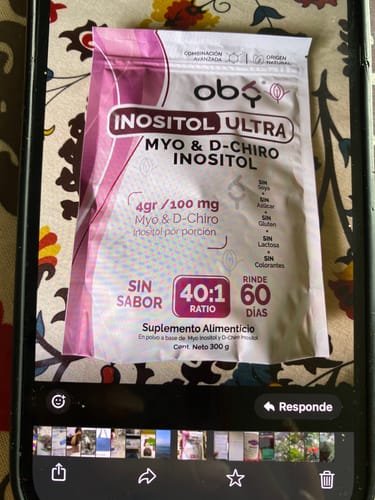 Customer photo review of Pack de 6 Pouch: Oby Inositol Ultra - Myo y D-Chiro Inositol ratio 40:1 | Polvo Sin Sabor