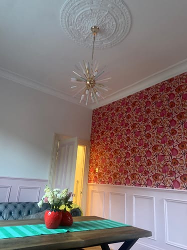 Customer photo review of 12-Light Dimmable Rainbow Starburst Sputnik Chandelier