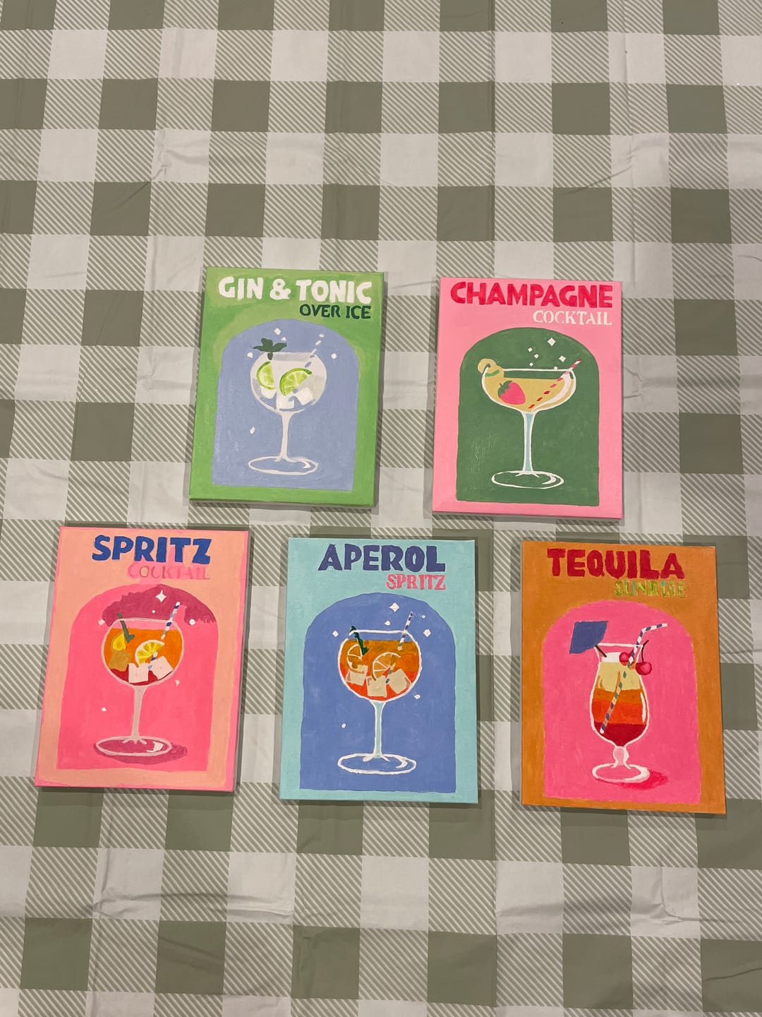 Customer photo review of 6 Mini Paintings - Colorful Cocktail Set