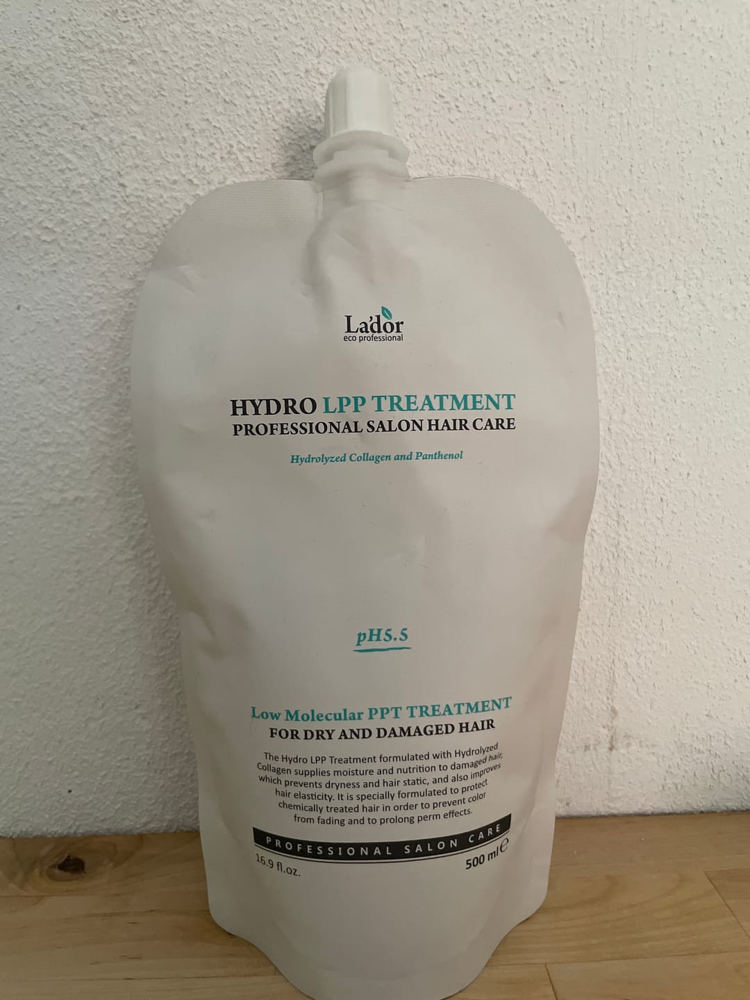Customer photo review of Maska bojātiem un sausiem matiem ar kolagēnu Lador Eco Hydro LPP Treatment
