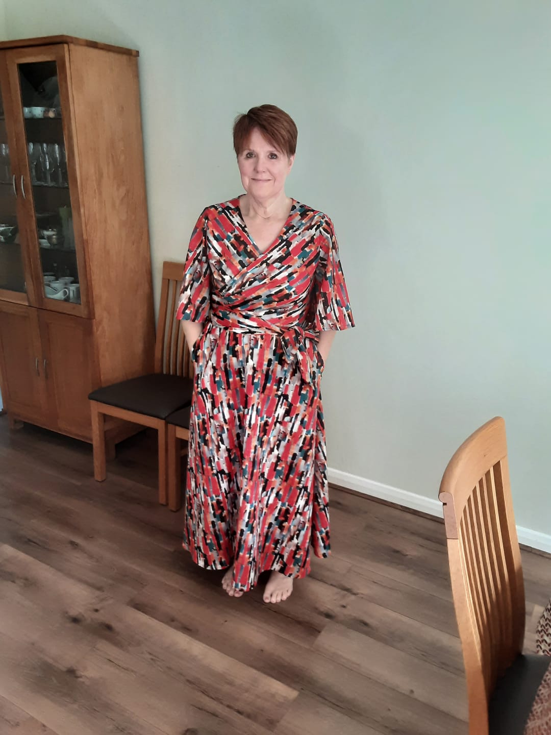 Customer photo review of Vibrant Waves Cotton Linen Blend Fabric