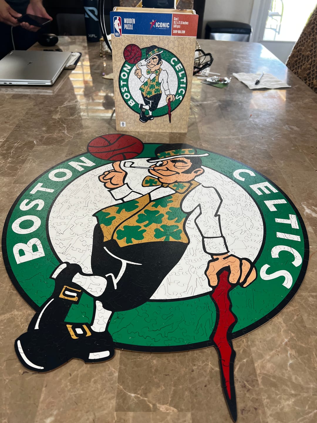 Customer photo review of Boston Celtics™ - Wooden Puzzle
