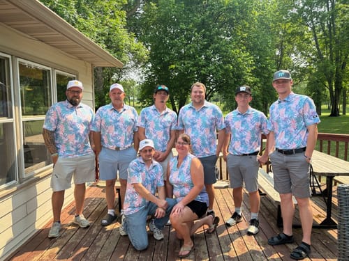 Customer photo review of Fairway Flamingle Men's Polo